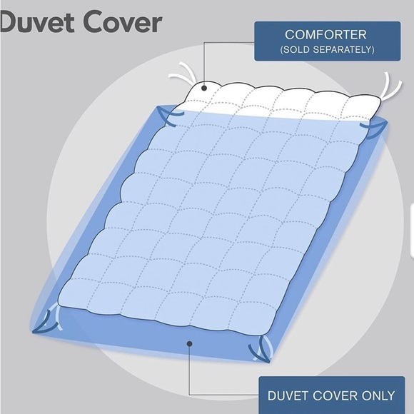 Croscill Home Villa 3 Piece Duvet Set Queen/Full Steel Gray - Picture 10 of 13